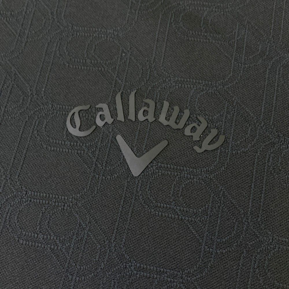 サイズ：L CALLAWAY キャロウェイ 長袖ポロシャツ 総柄 ブラック