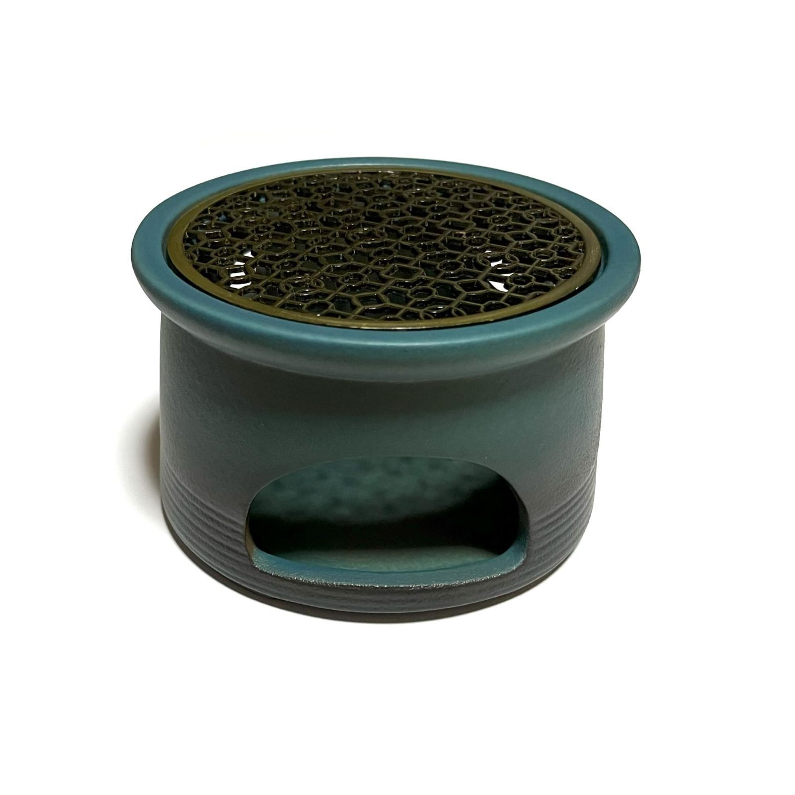 【新着商品】ティーウォーマー ミニサイズ 和風 陶器 紅茶 緑茶 コーヒー 保温 加熱 卓上 キャンドルウォーマー (緑)