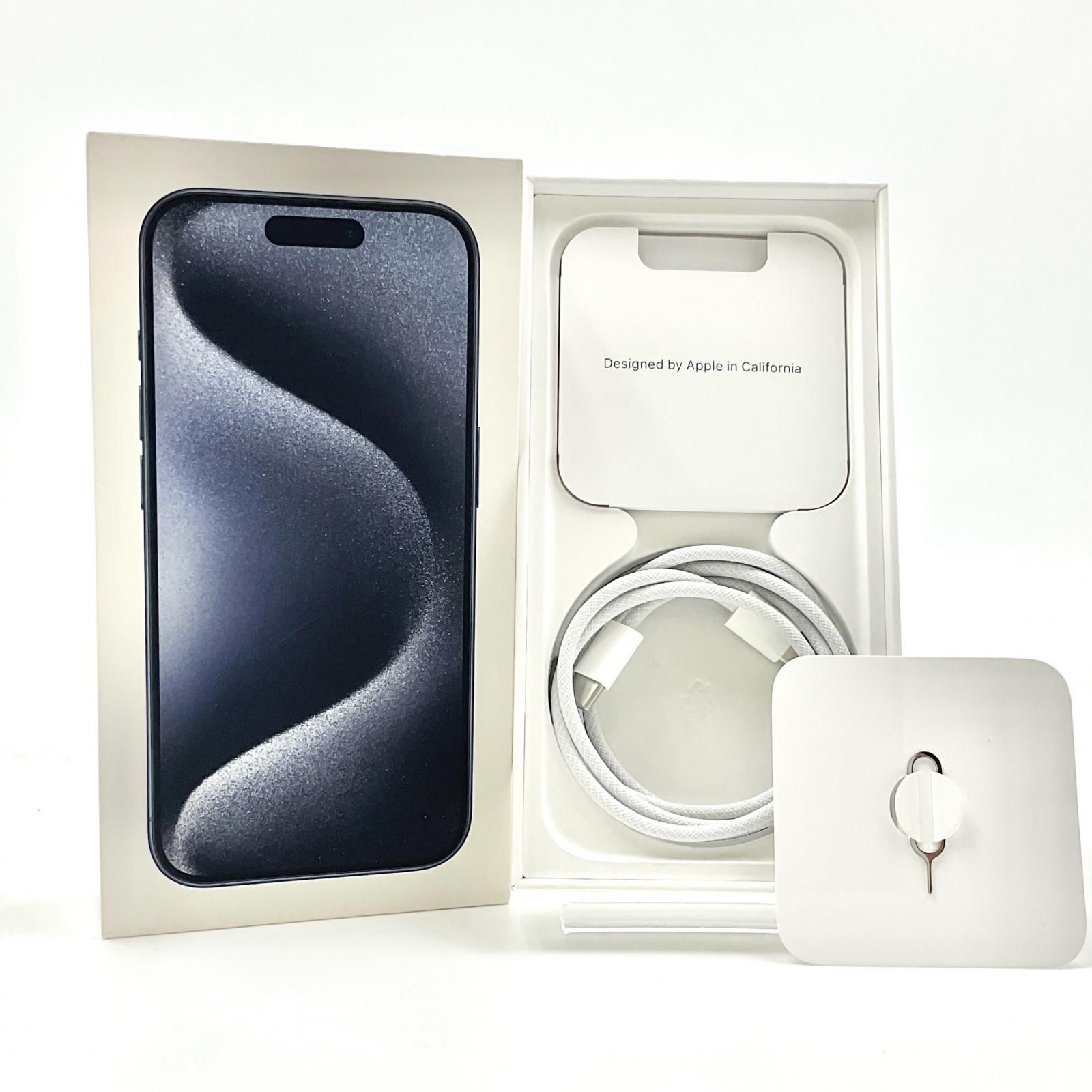 iPhone 15 Pro 128GB ブルーチタニウム au 美品 動作確認済 93