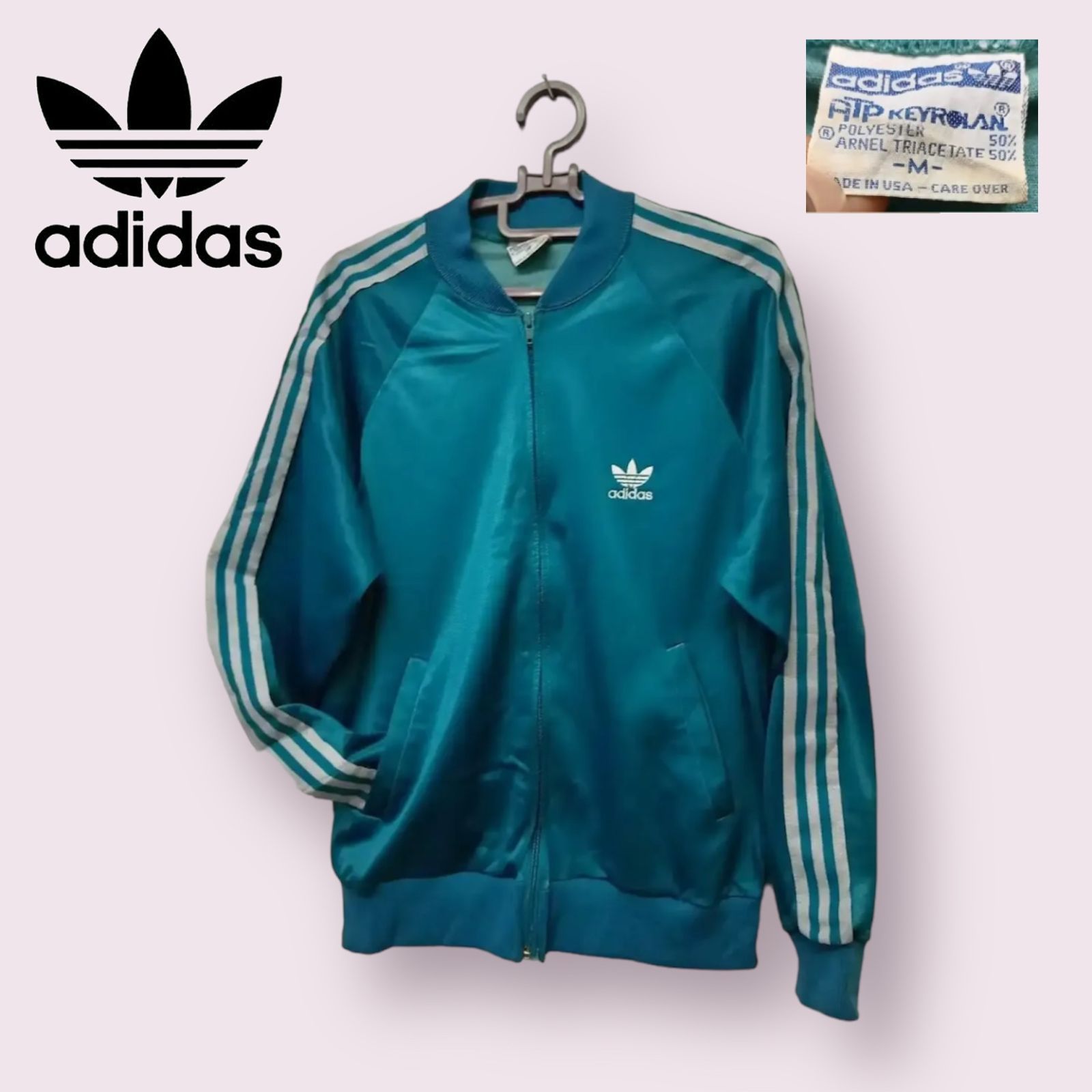 ビンテージ アディダス ATP ジャケット USA製 M adidas 70's アディダス vintage ATP USA製 トラック ジャケット