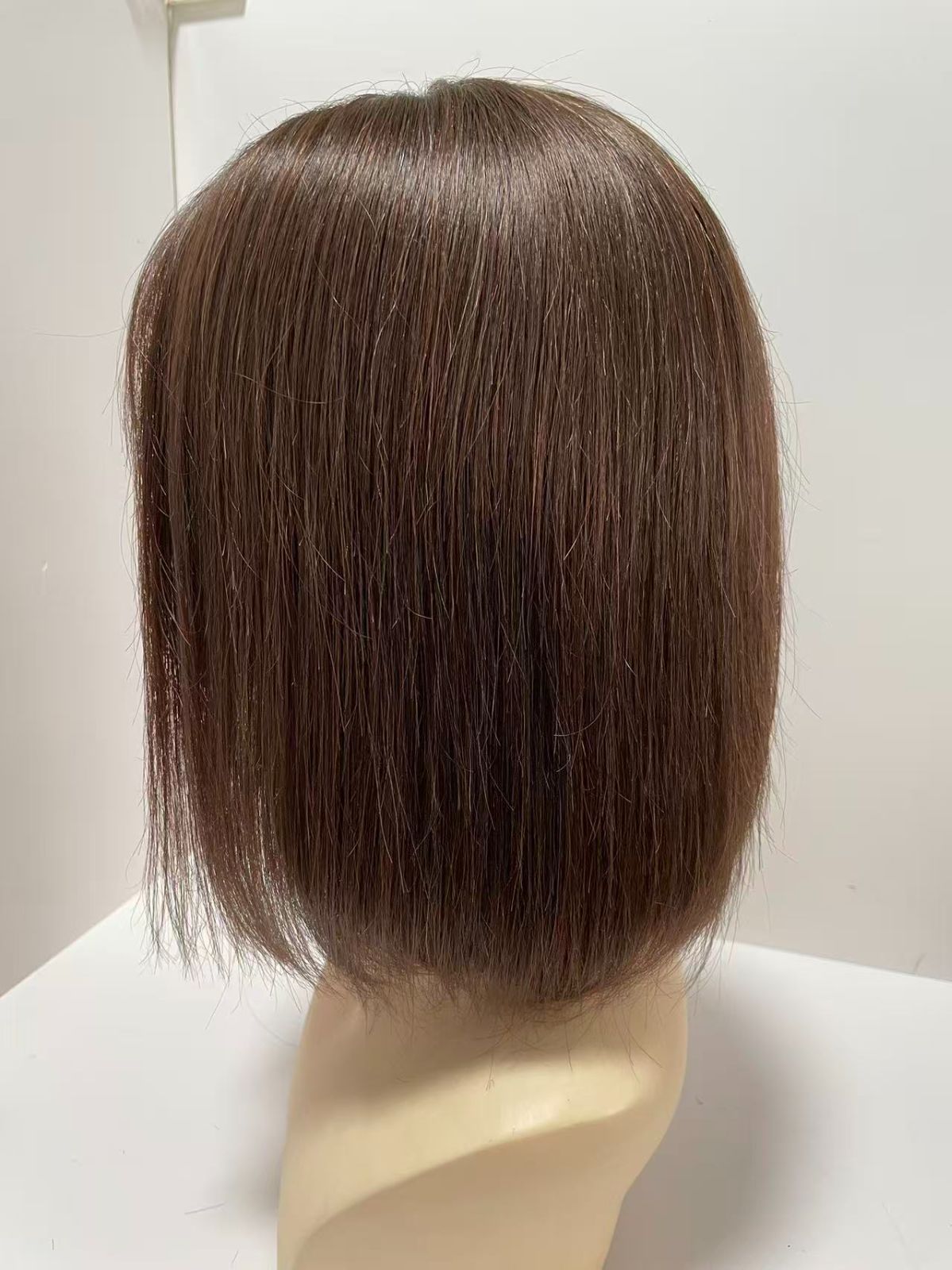 エクステ 総手植え人毛100% 落ち着いたブラウン 26cmタイプ】前髪付き