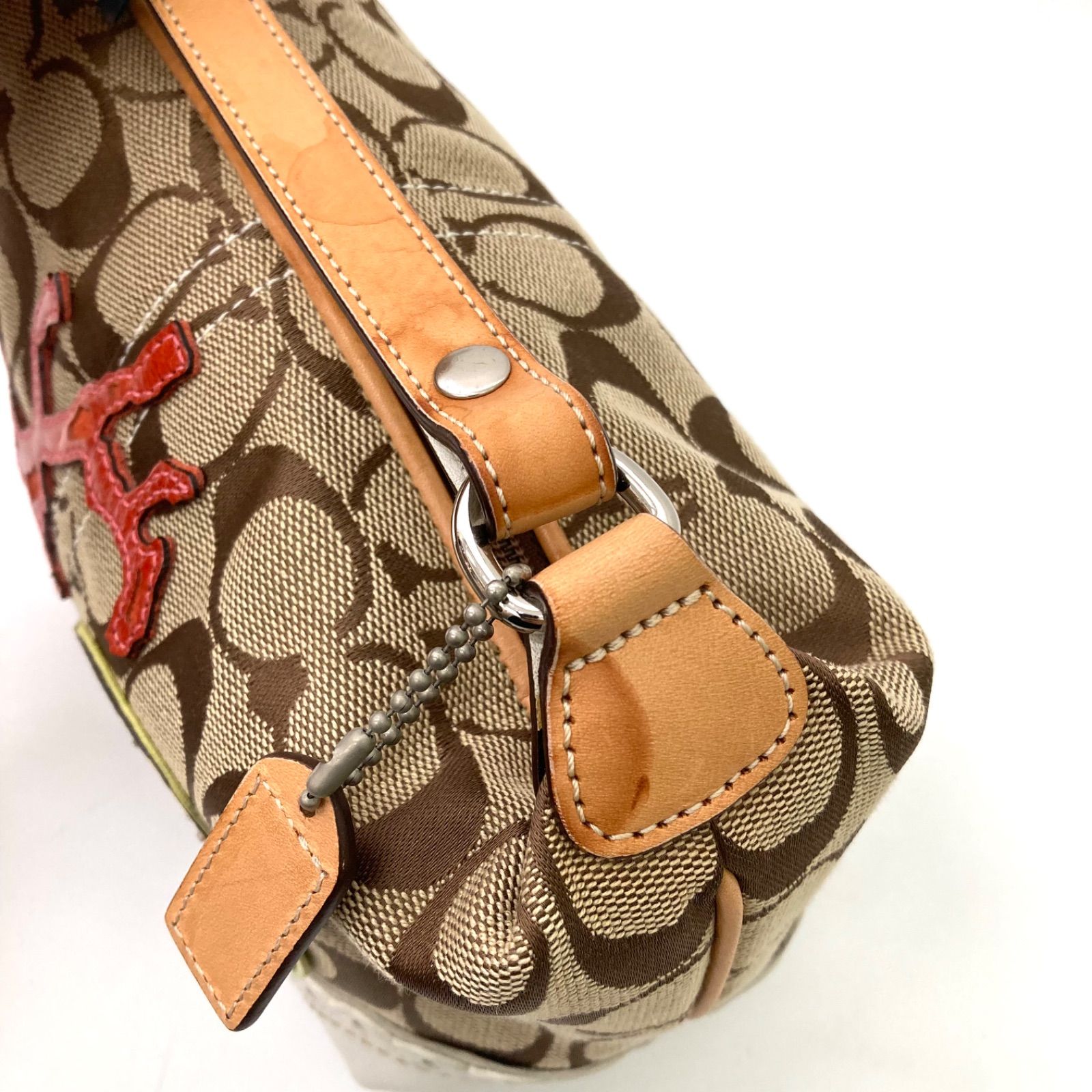 COACHコーチ アクセサリーポーチ ミニハンドバッグ サンゴ 熱帯魚 1491