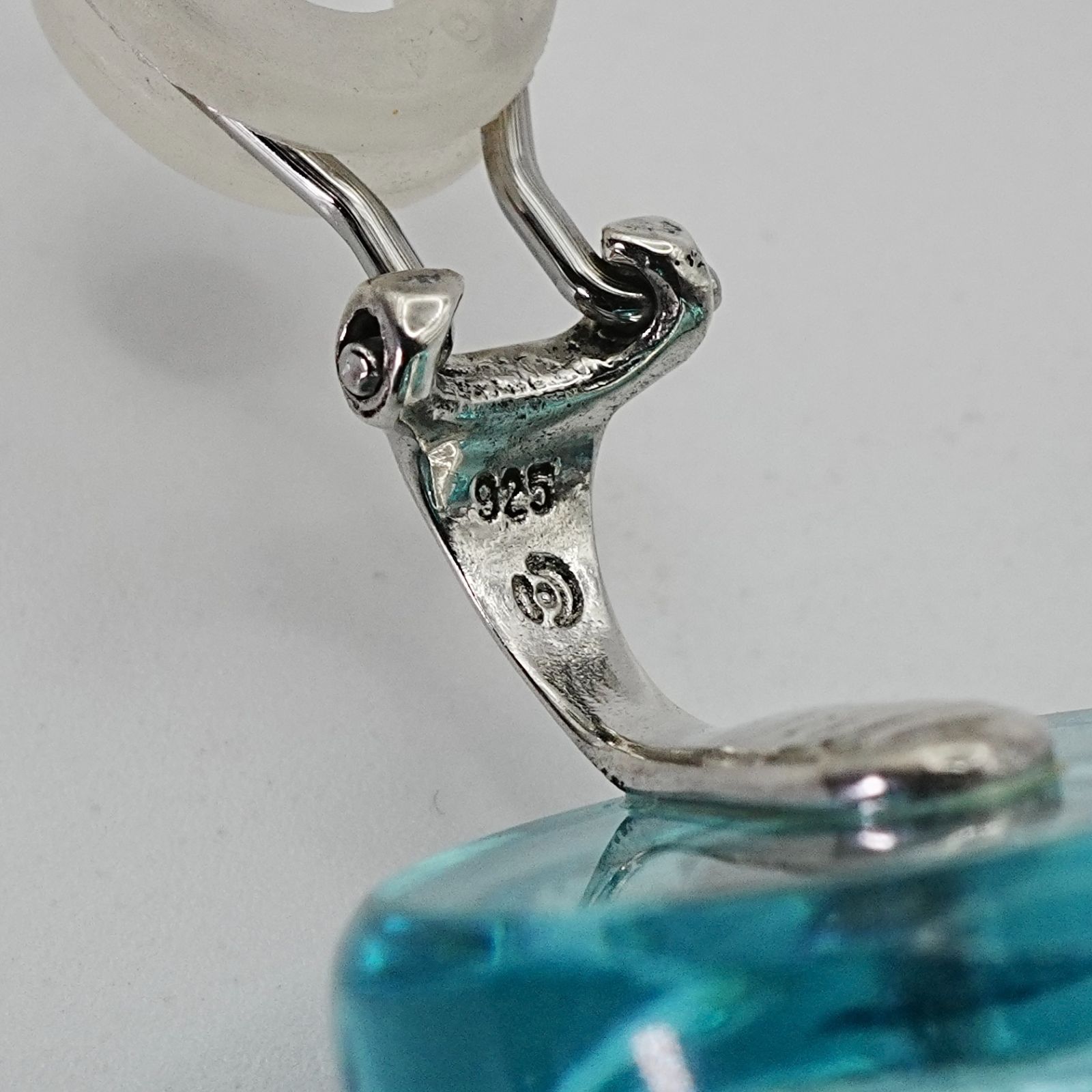 田崎真珠 黒蝶パール ラウンド ブルー シルバー イヤリング|25-1609S NICORILABO_COM