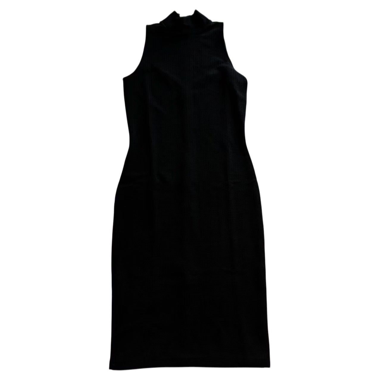 Versace ヴェルサーチ ノースリーブワンピース 黒 ノースリーブ ロングワンピース レディース サイズ42 Sサイズ