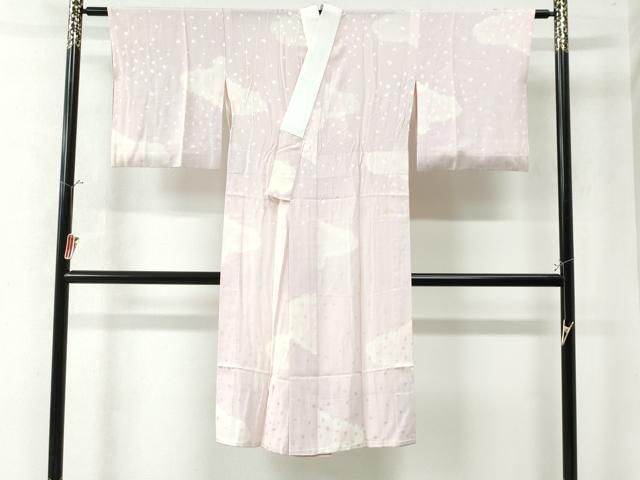 平和屋着物●長襦袢 無双仕立て 雲取り舞桜地紋 正絹 CAAW8160yc