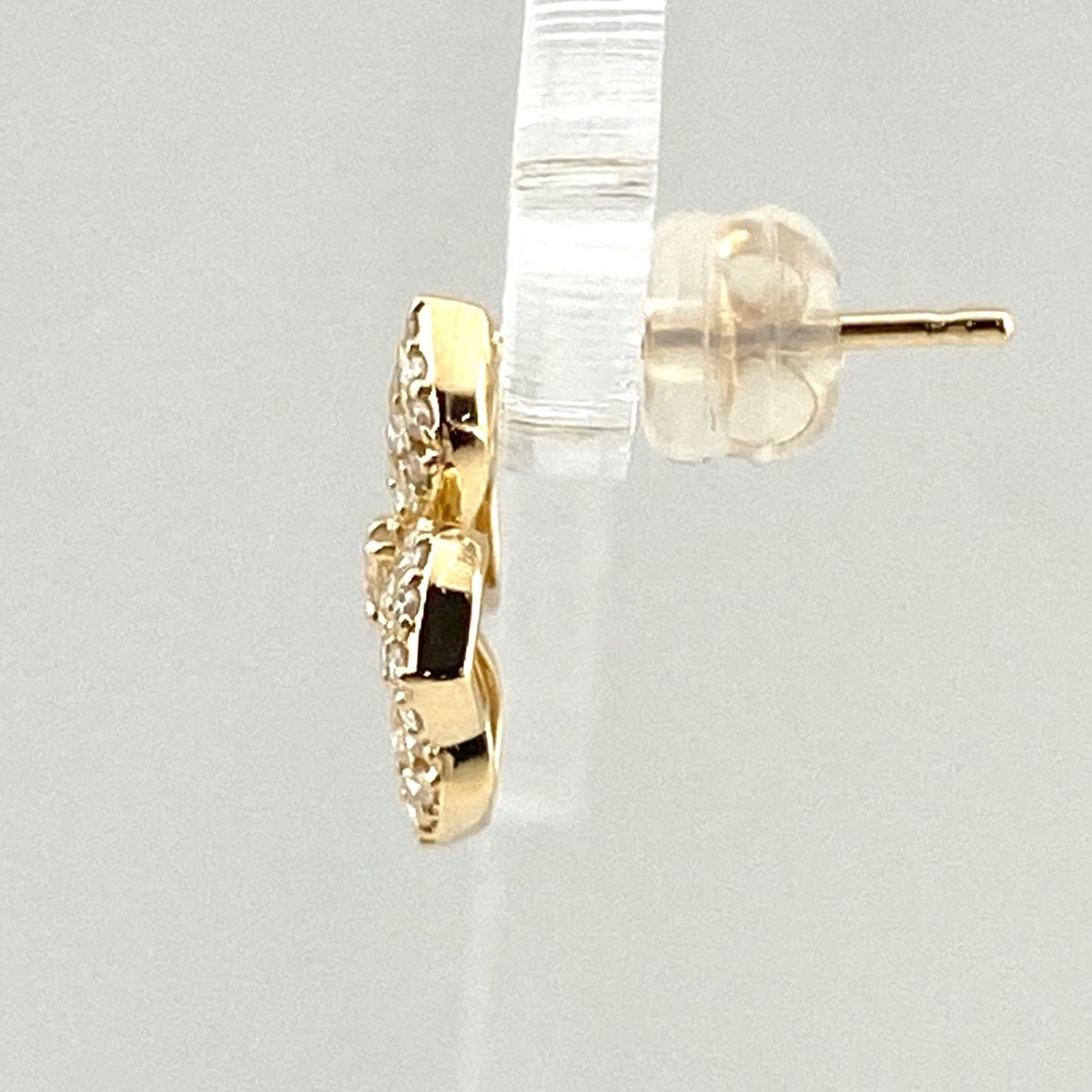 メレダイヤ デザインピアス K18 【中古】 ダイヤモンド デザインピアス  