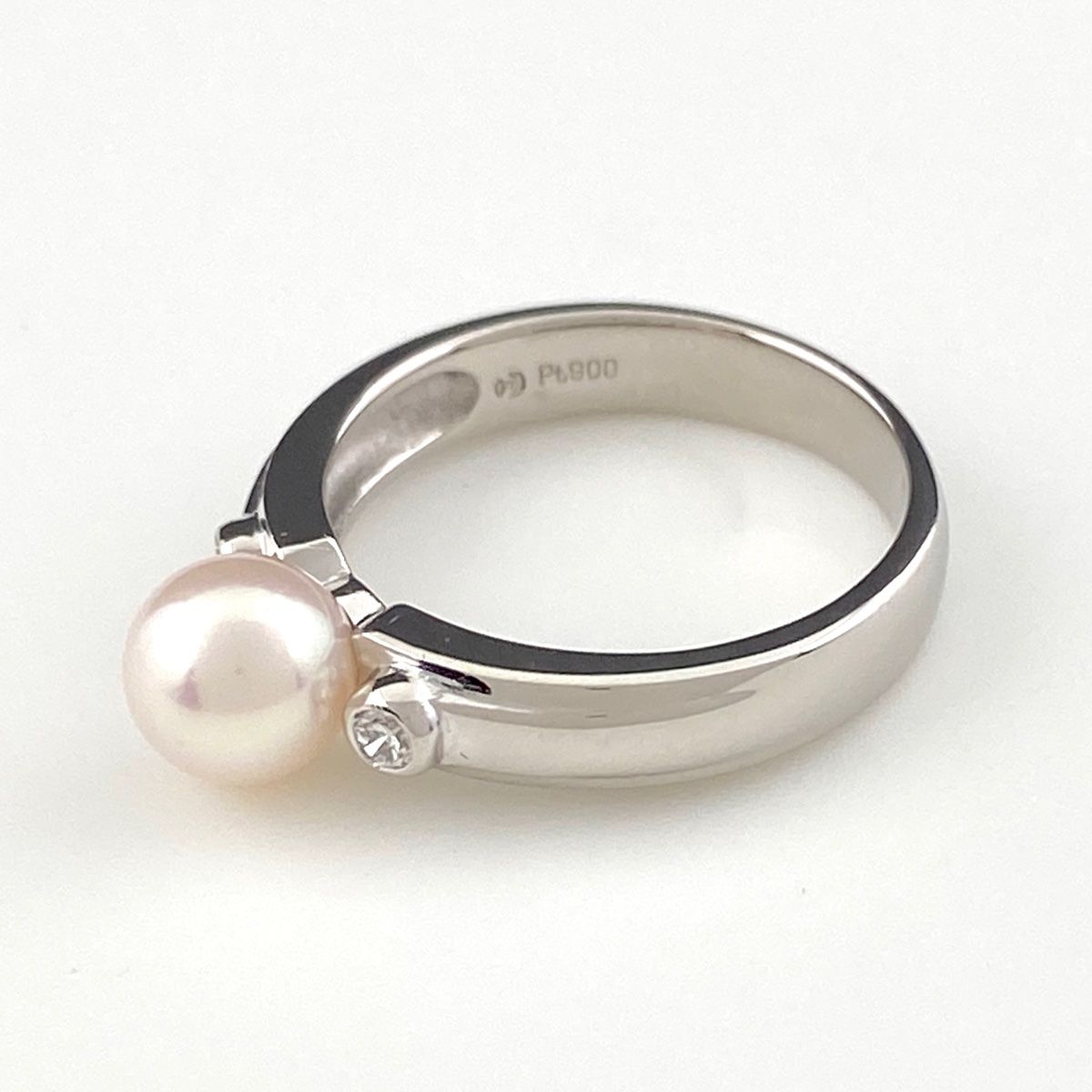 タサキ TASAKI パール デザインリング プラチナ 指輪 メレダイヤ 真珠  