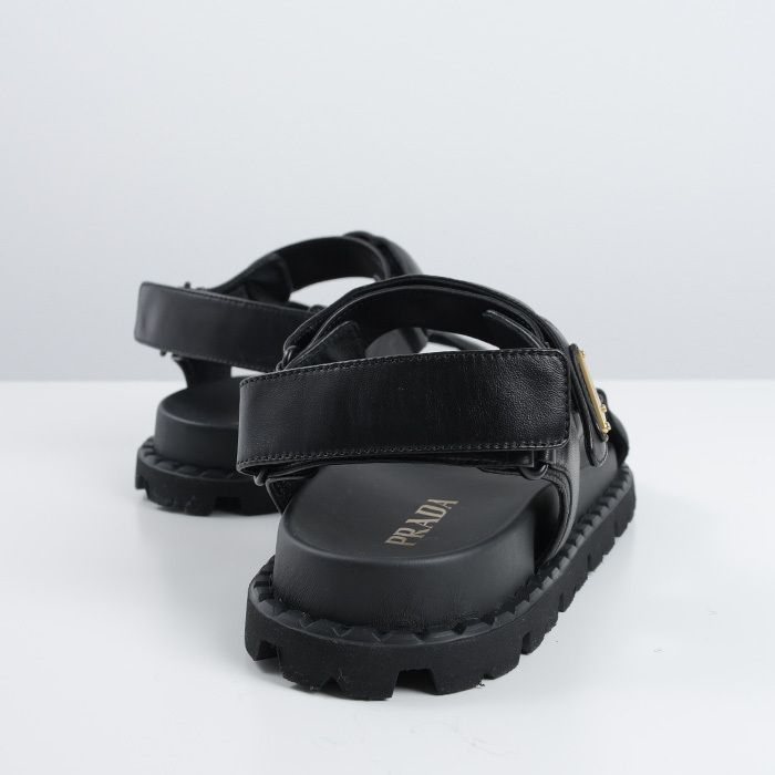 プラダ◆PRADA◆ナッパレザー サンダル トライアングルロゴ 楽天市場】PRADA プラダ フラットサンダル 1X416N 038