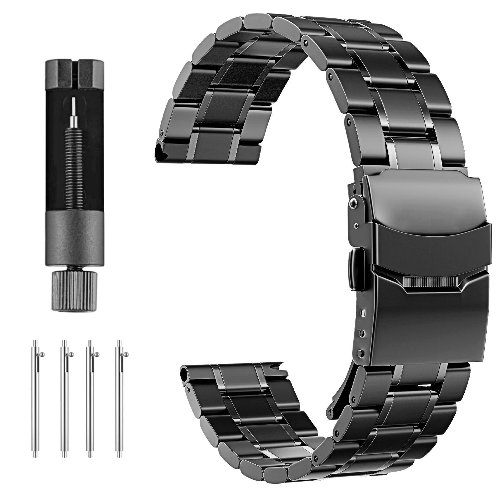 特売】[GOHHME] 時計バンド ステンレス鋼 20ミリ 22ミリ 時計