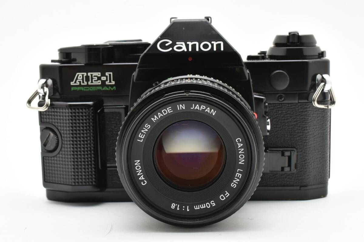 平民の価格、数量限定！ 整備済み 上 キャノン Canon AE-1 PROGRAM ボディ ブラック | New FD 50mm f1.8 シャッター鳴きなし L99 6613