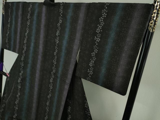 平和屋本店□極上 結城紬 はたおり娘 奥順謹製 80亀甲 手緒里 桜間道  