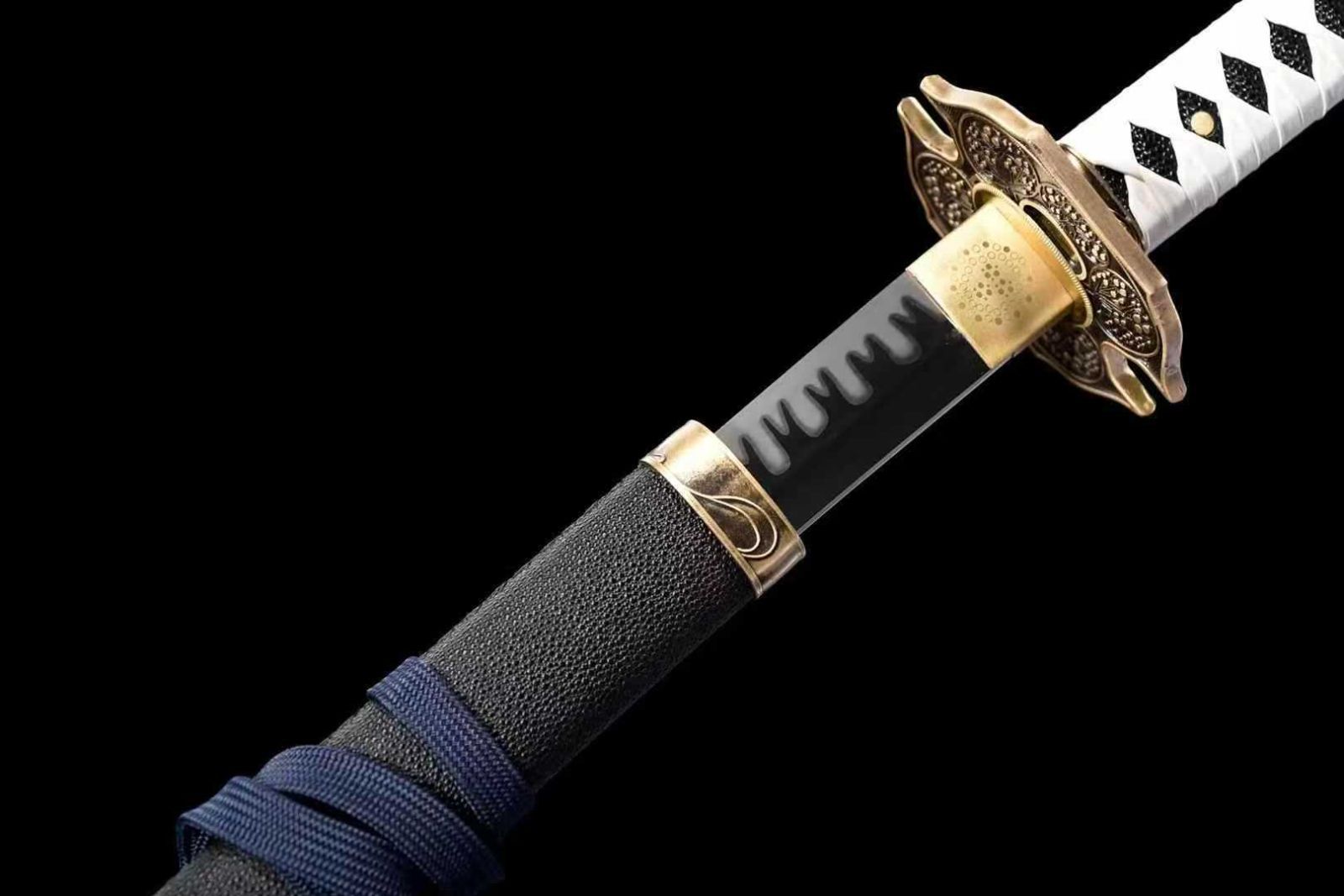 鬼泣5閻魔刀】 -高マンガン鋼 覆土焼刃／手工研磨／銅彫刻装飾（全長