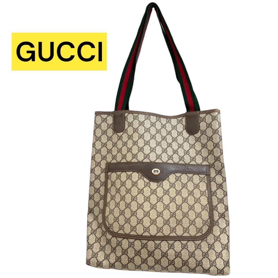 GUCCI グッチオールドグッチ GG柄 シェリーライン トートバッグ