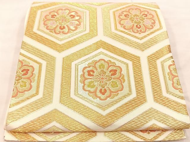 ▼24K 純金糸 佐藤重教 ［高砂］掛け軸 西陣織物画 二重箱 保証書付！ ▽24K 純金糸 佐藤重教 ［高砂］掛け軸 西陣織物画 二重箱 保証