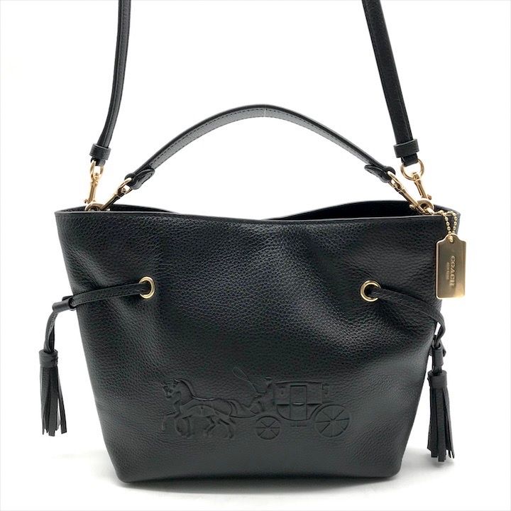 COACH コーチ アンディ クロスボディ 2WAY ハンド ショルダー バッグ 斜め掛け ブラック レザー レディース 鞄 かばん a9483