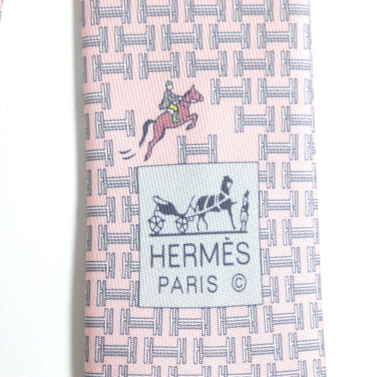 未使用品▽HERMES エルメス 006290T クラヴァット H柄 シルク100