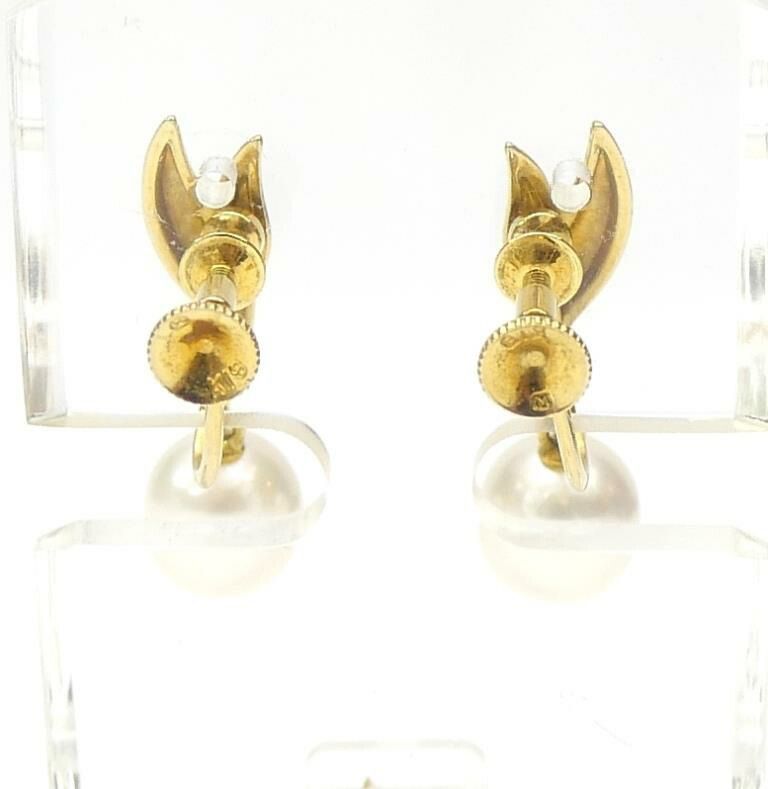 ミキモト MIKIMOTO 18金 パール イヤリング 真珠|ゴールド|K18YG