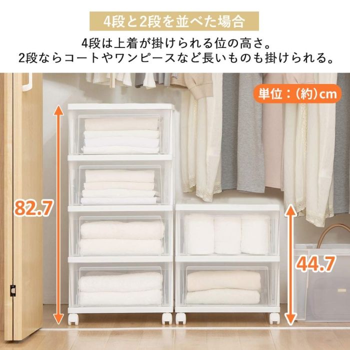 5営業日で発送 IRISOHYAMA アイリスオーヤマ クローゼットチェスト 2個セット NSCLZ-503×2 ホワイト クリア MARWIL-DEMENAGEMENTS_CH