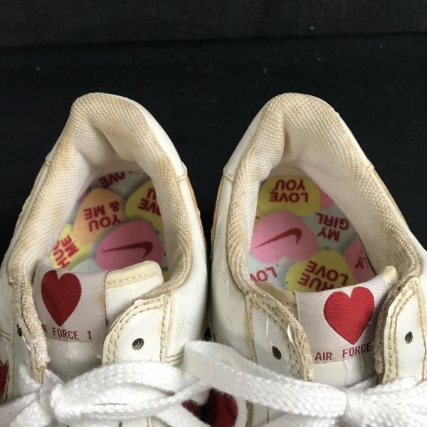 RARE/限定品★NIKE AIR FORCE1/ナイキ★VALENTINES DAY/バレンタイン/スニーカー【US12/29.0/白×赤】/sneakers/Shoes/trainers◆bA-014 RARE/限定品☆NIKE AIR FORCE1/ナイキ☆VALENTINES DAY/バレンタイン