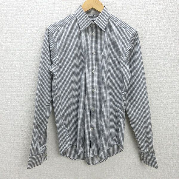 G□セオリー/Theory 長袖シャツ/チェック柄【38】白黒/men's/72