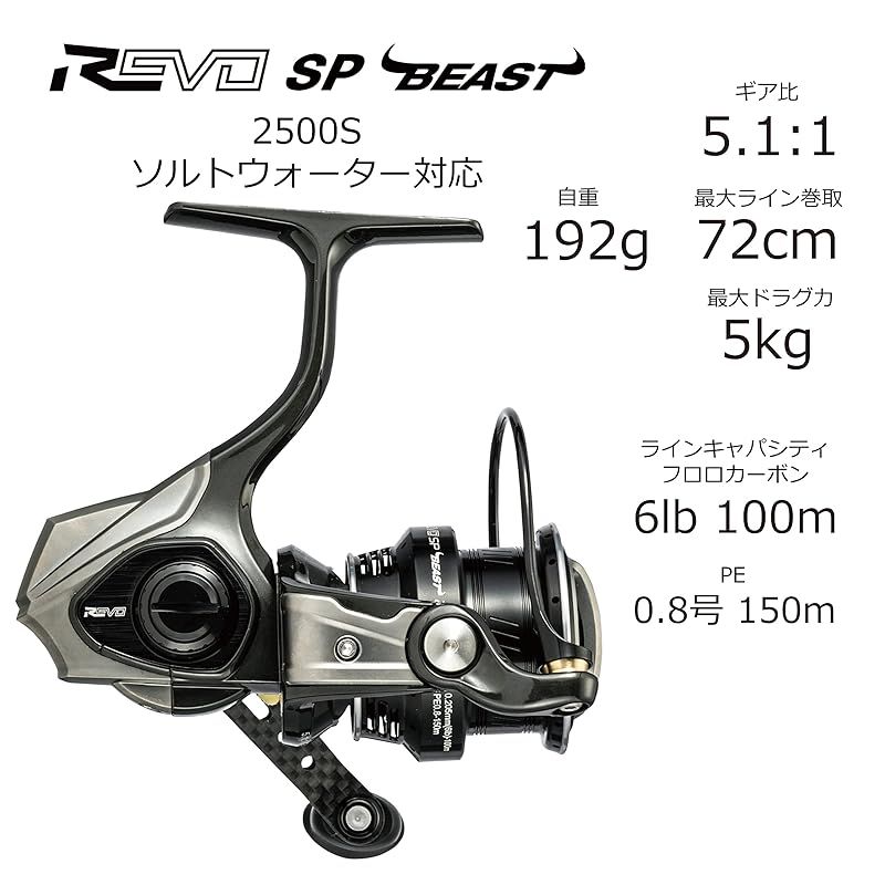 新品】 AbuGarcia (アブガルシア) Revo SP Beast 2500S レボビースト スピニングリール 1 - スピニングリール