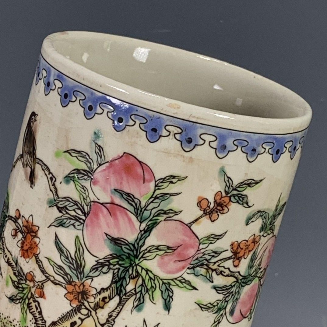 パステル花鳥紋筆箱 書道具 文房具 現代工芸品 美術品 置物 パステル花鳥紋筆箱 書道具 文房具 現代工芸品 美術品 置物