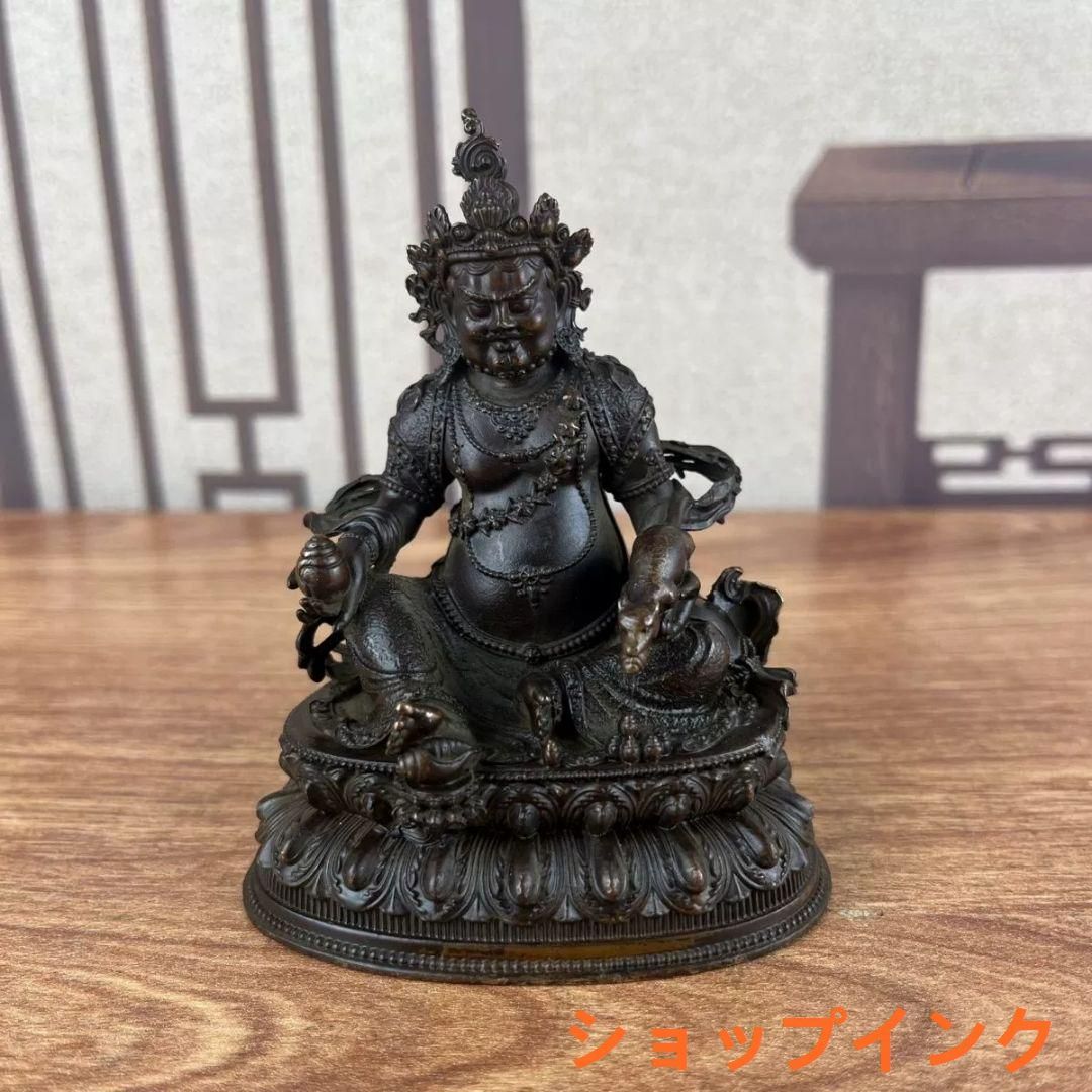 銅製 仏像 黄財神 居宅 開業 福神を 供養 開運 風水 工芸品 置物