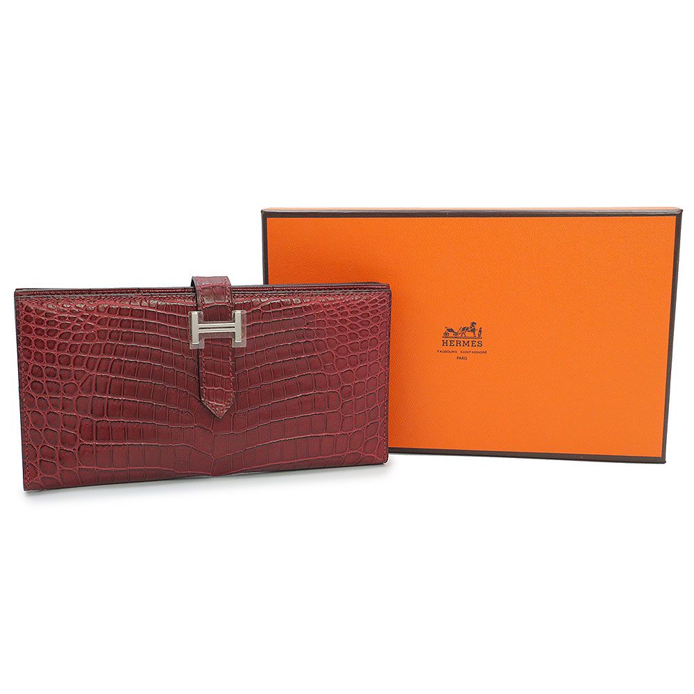☆鑑定済み 美品☆HERMES エルメス 財布 ベアン スフレ