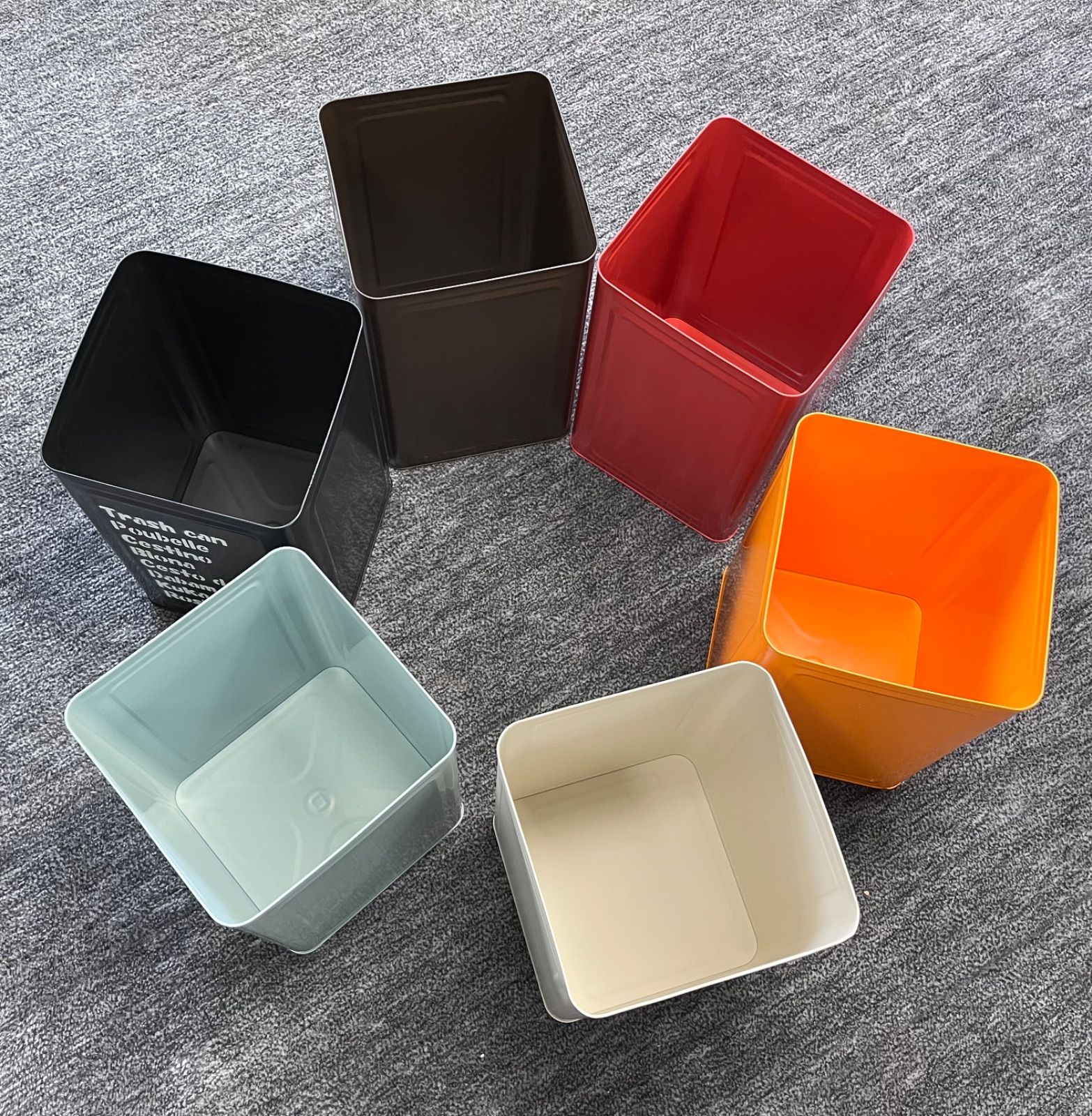 リメイク缶　出品前公開ページ　★8/16(土) リメイク一斗缶（蓋なしオレンジ） 収納ボックス リメイク缶