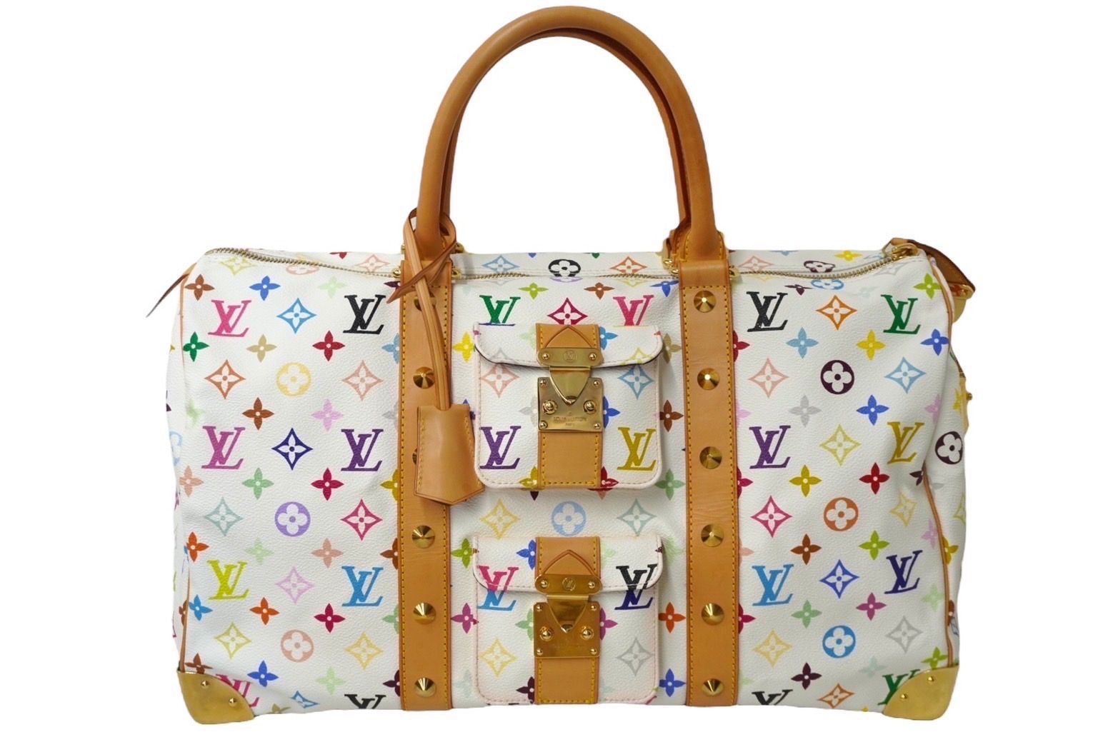 極美品 LOUIS VUITTON ルイヴィトン 村上隆 ボストンバッグ キーポル45 