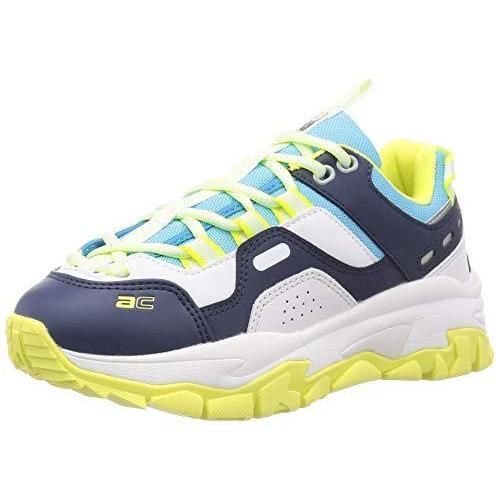 アキクラシック(AKIII CLASSIC) スニーカー ロードローラー AKC-0007 レディース ホワイト/ネイビー/ライム (WNL) 25cm