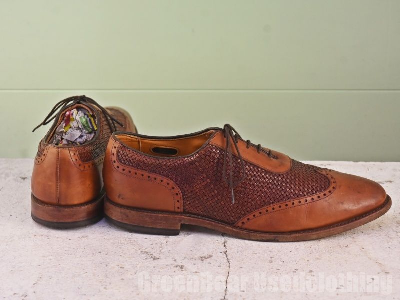 B740 Allen Edmonds ビンテージ メンズシューズ ドレスシューズ 茶 10.5D 28.5cm