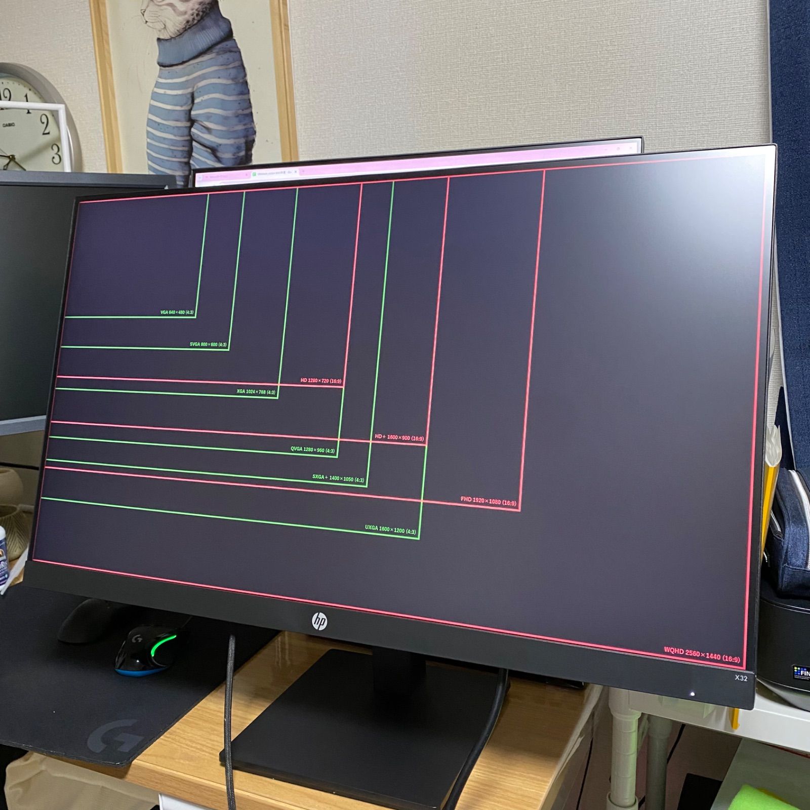 HP X32 QHDゲーミング ディスプレイ モニター HP X32 QHD IPS 165hz