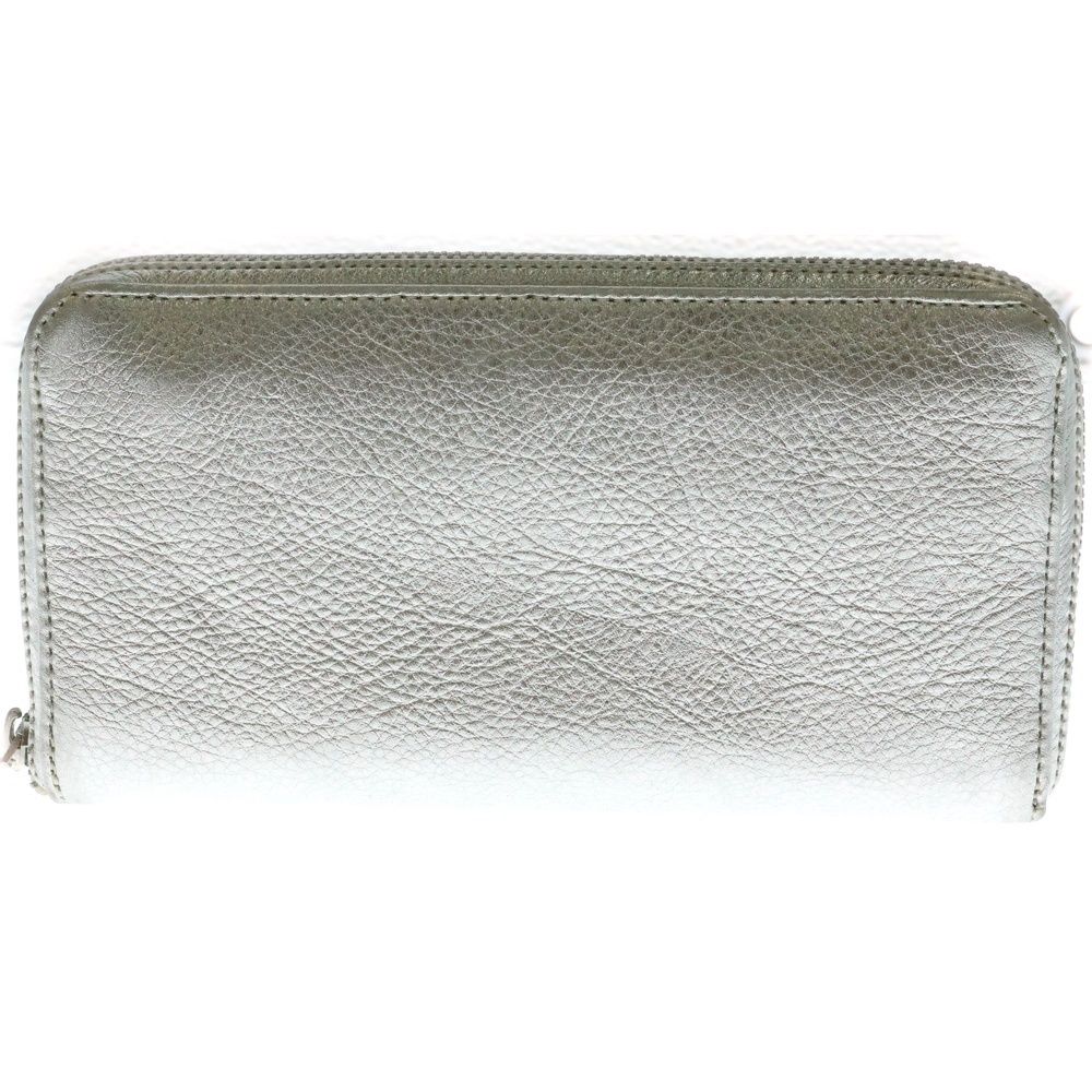 CHROME HEARTS クロムハーツ REC F ZIP 3セメタリー クロスパッチ ラウンドファスナーウォレット 長財布 シルバー