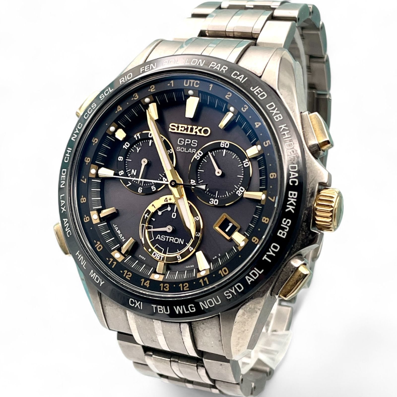 稼働 セイコー アストロン 腕時計 ブラック 8X82-0AB0-1 セラミック 極美品 □ 稼働 SEIKO セイコー アストロン ASTRON 8X82-0AB0-1