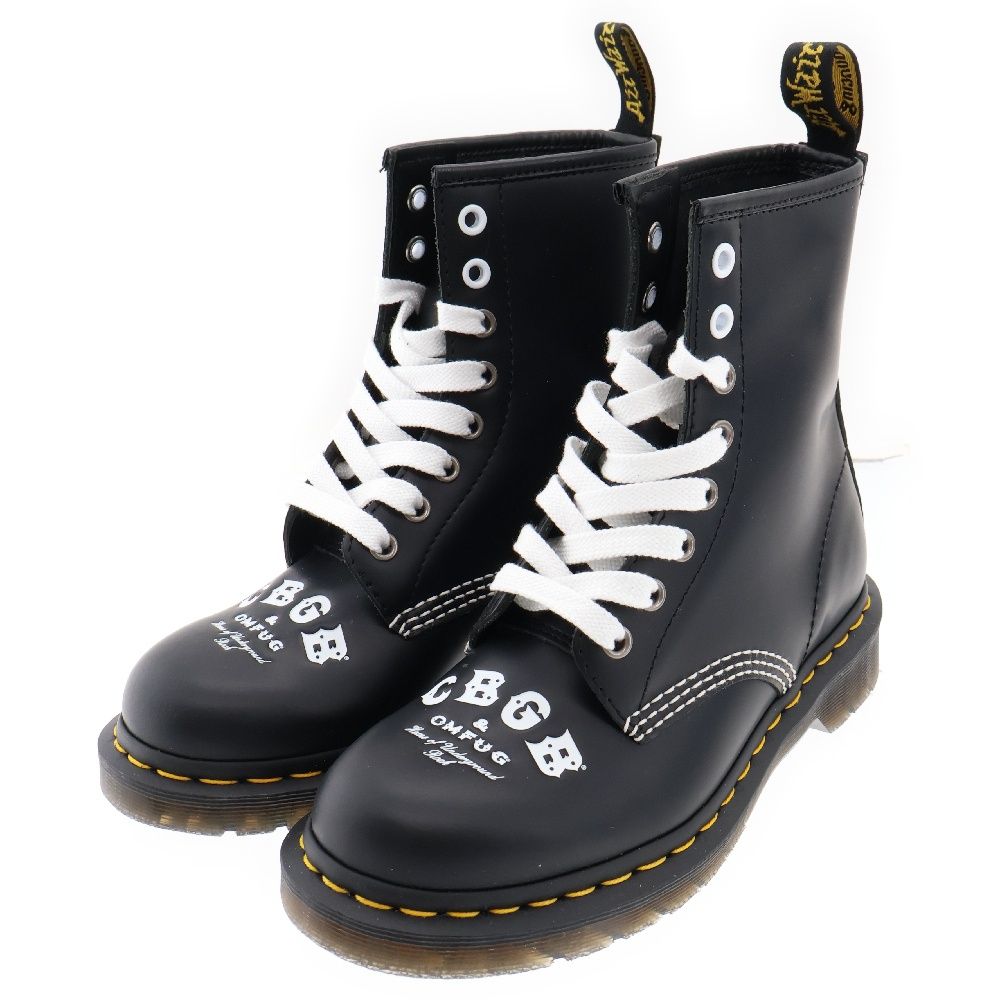 Dr.Martens (ドクターマーチン) ×CBGB & OMFUG 8EYE BOOT 60周年記念 レザー 8ホール レースアップ ブーツ  ブラック レディース 25919001 - メルカリ