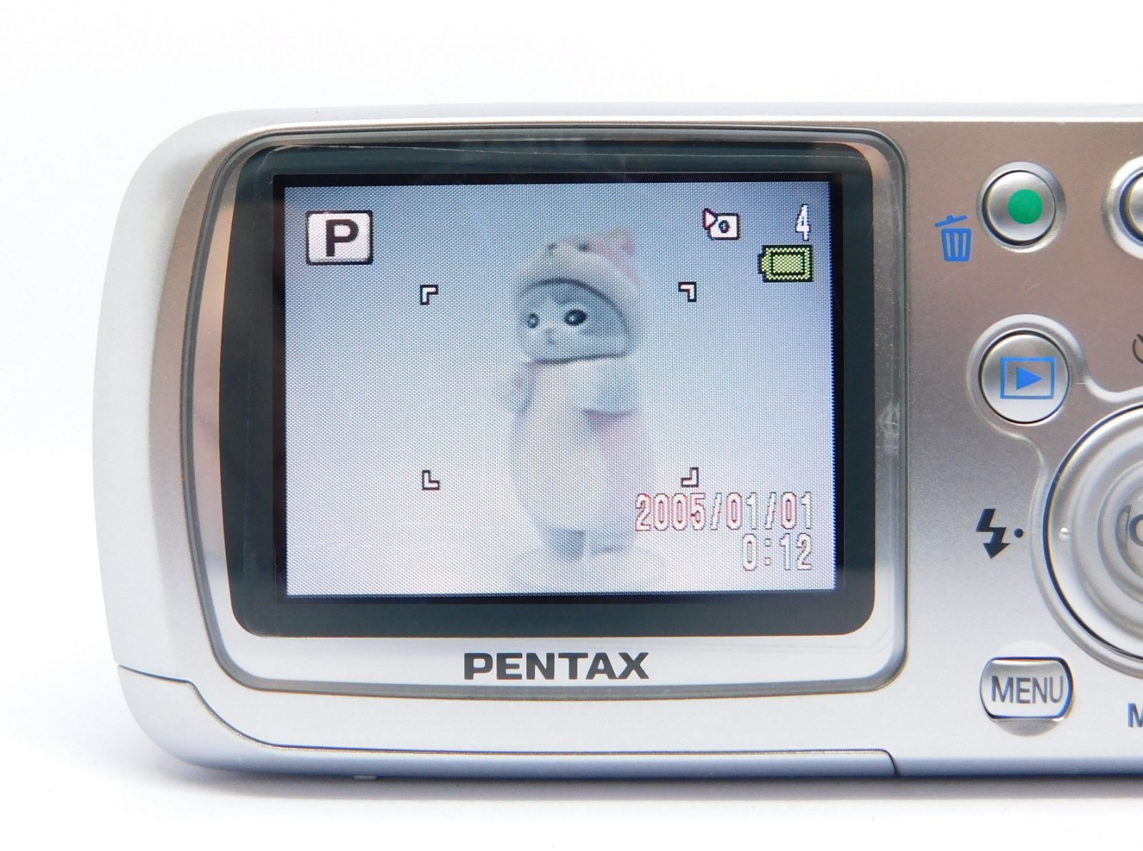 PENTAX Optio WP ブルー 防水デジカメ 動作確認済み 実用美品 
