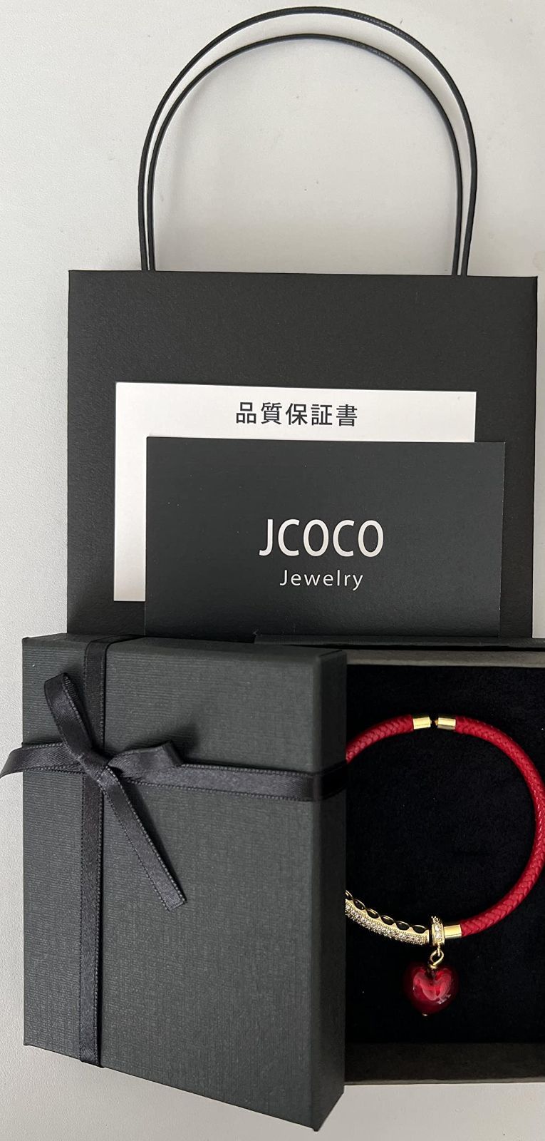 【在庫処分】[JCOCO] ブレスレット ハート 赤ブレスレット ベネチアンガラス イタリア ベネチアン 赤 (ゴールドレッド)