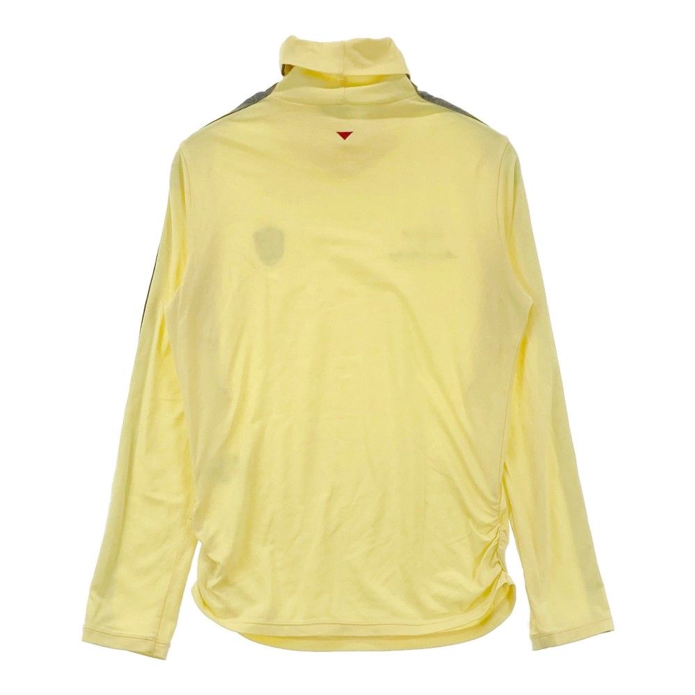 サイズ：M AND PER SE アンパスィ  ハイネック長袖Tシャツ アップル総柄 イエロー系 [240101446282] ゴルフウェア レディース ストスト サイズ：M AND PER SE アンパスィ タートルネック 長袖Tシャツ