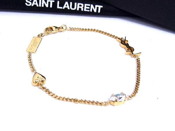 □新品同様□ SAINT LAURENT サンローラン YSLロゴ ハート