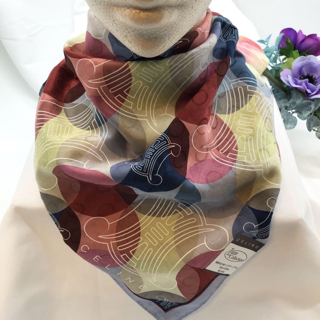 セリーヌ CELINE ミニスカーフ ハンカチ マカダム ラージコレクション