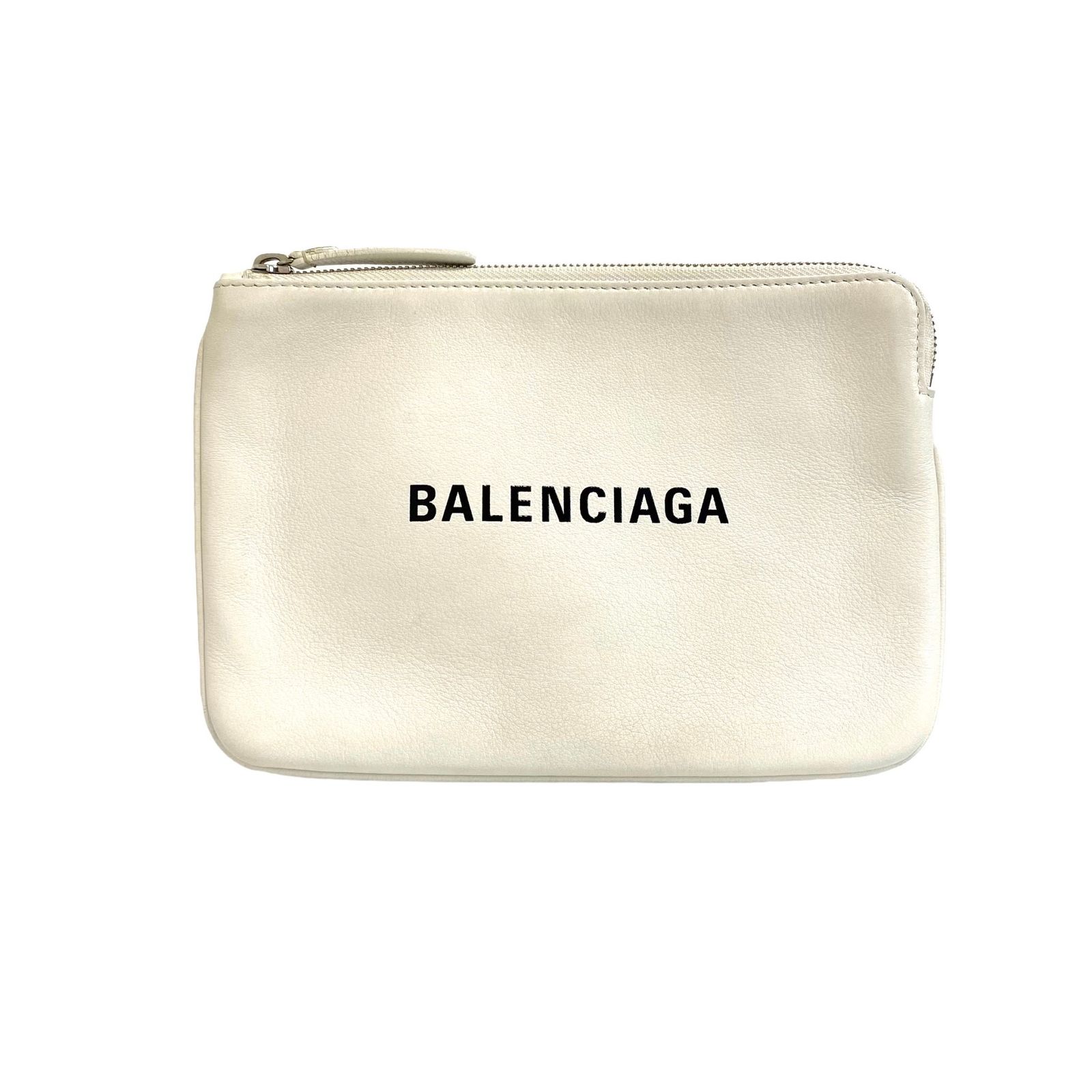 バレンシアガ BALENCIAGA ポーチ 白 ホワイト レザー - NK-Brands