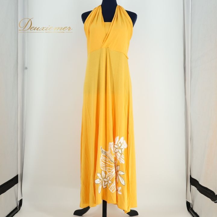 MMJ ドレス　ワンピース　ブラック　黄色　タヒチアン　フラダンス 衣装 MMJ ドレス ワンピース ブラック 黄色 タヒチアン フラダンス