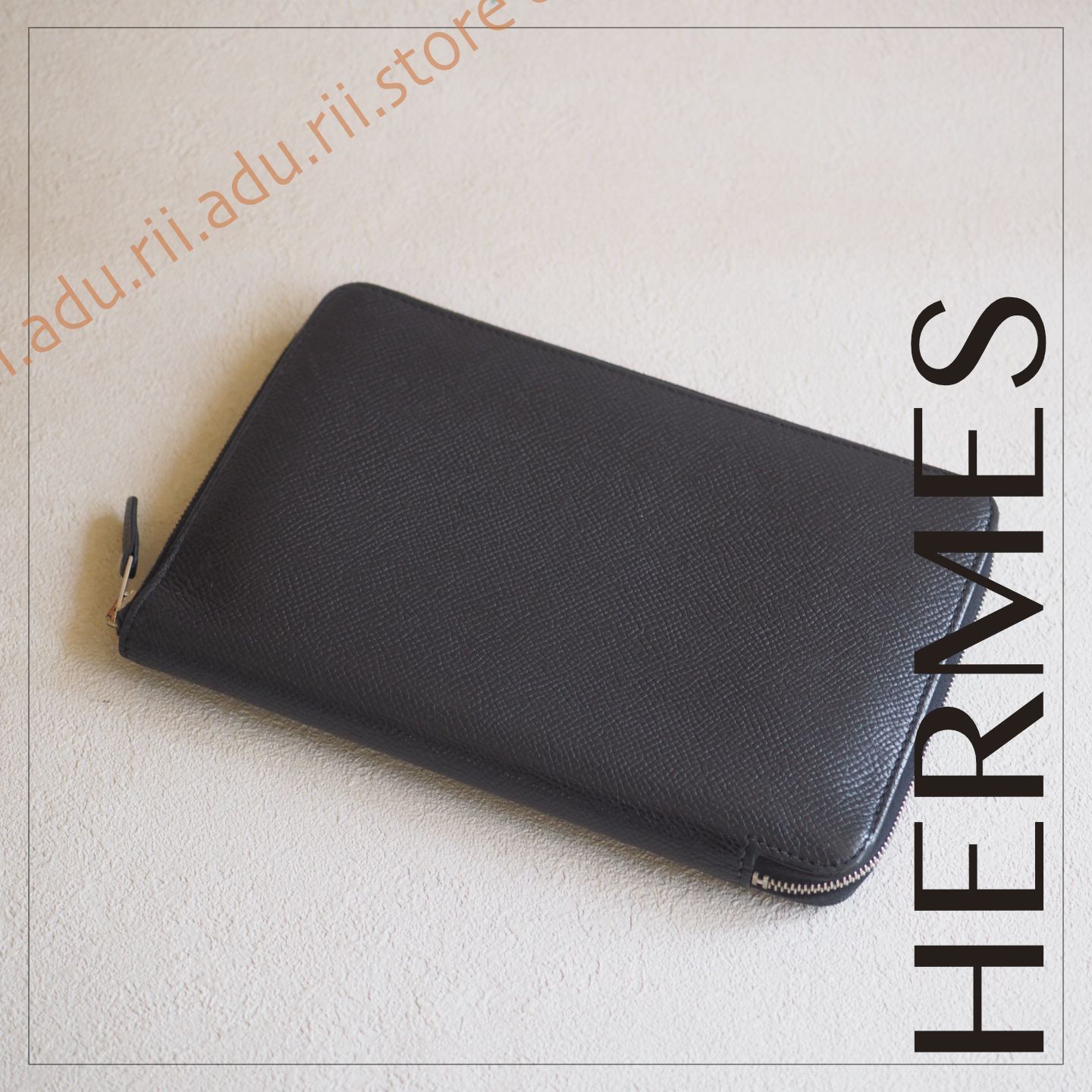 良品☆ エルメス HERMES アザップ コンバイン 長財布 ヴォーエプソン 黒 ブラック カード コイン / ブランド メンズ レディース◇ -  メルカリ