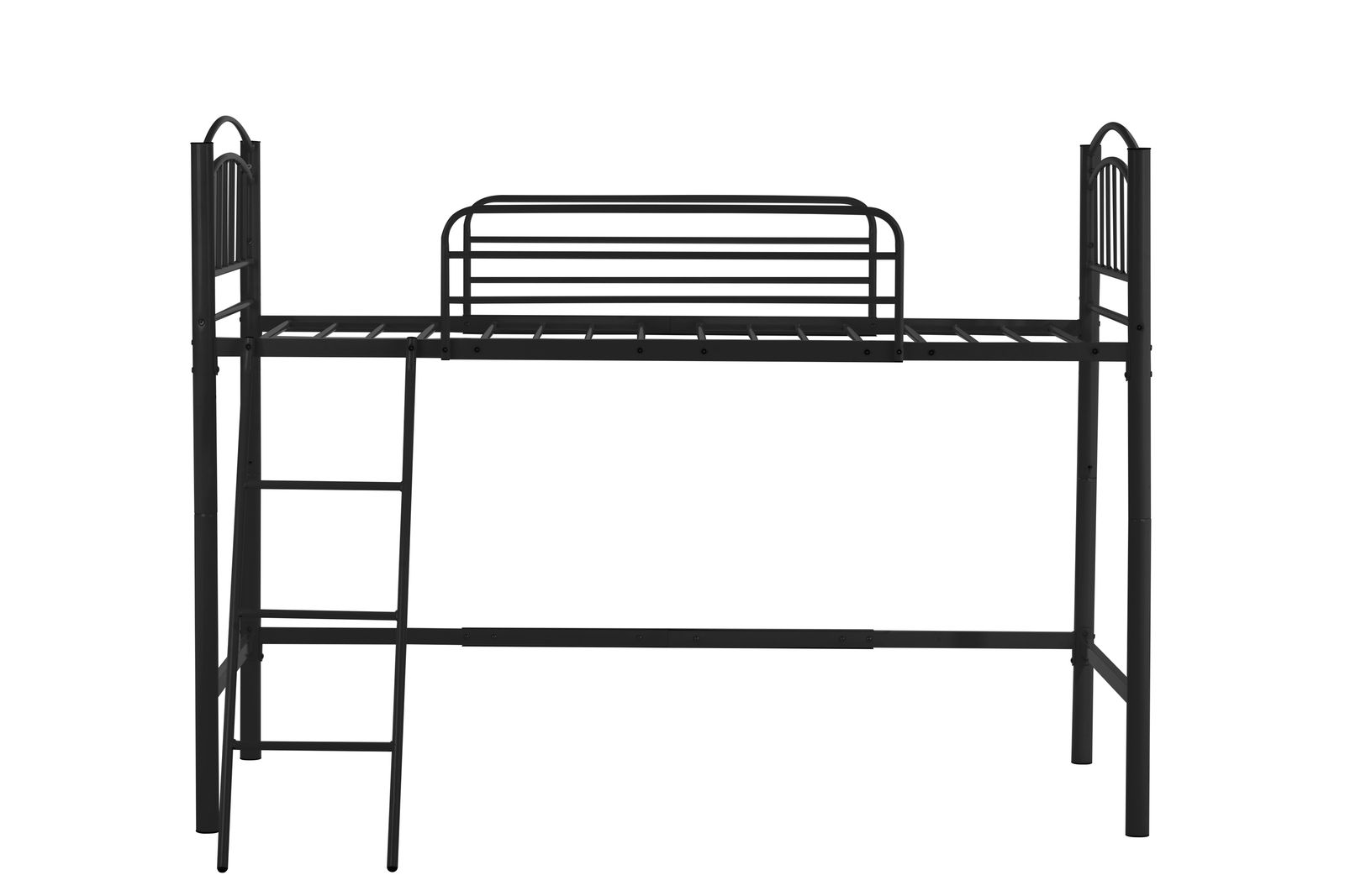 新品】ブラック ロフトベッド シングル パイプベッド Black トップ