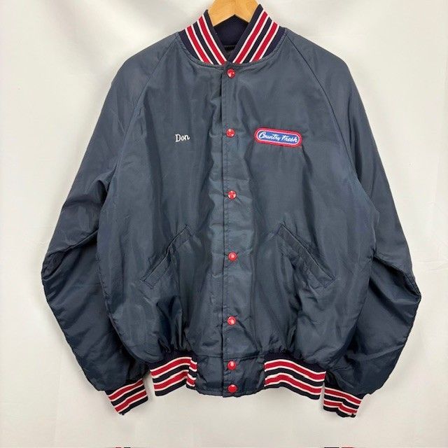 VINTAGE 80s BUTWIN ナイロン 中綿 スタジャン サイズⅬ MADE IN USA 507133 ARK 1301N-000 07092903 871 汚れスレ