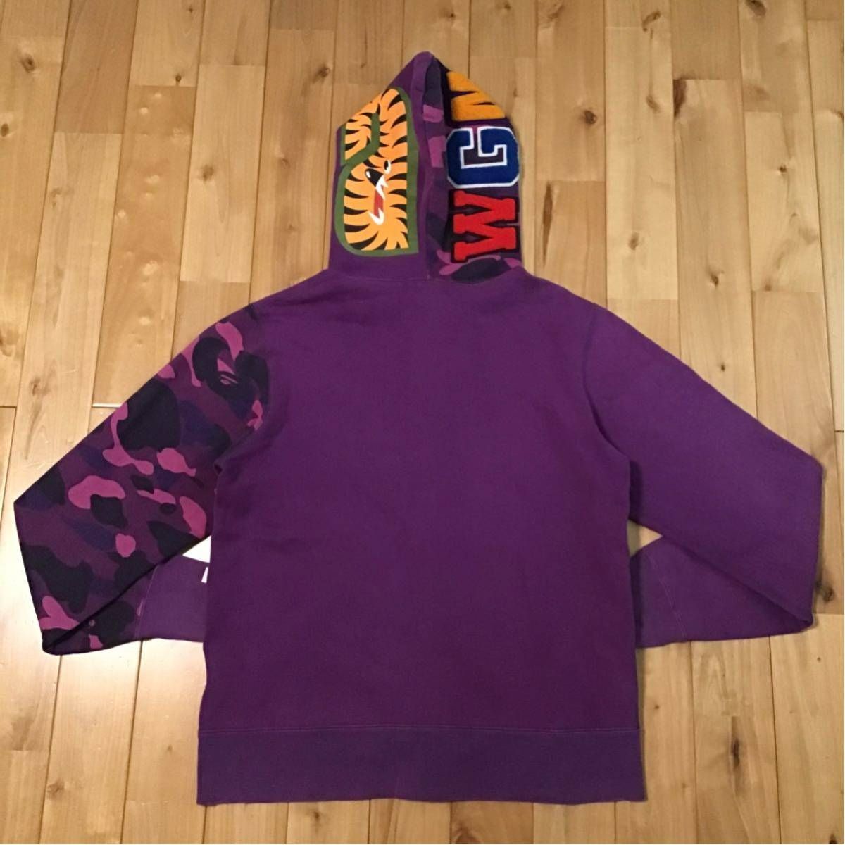 Purple camo シャーク パーカー Mサイズ shark full zip hoodie a