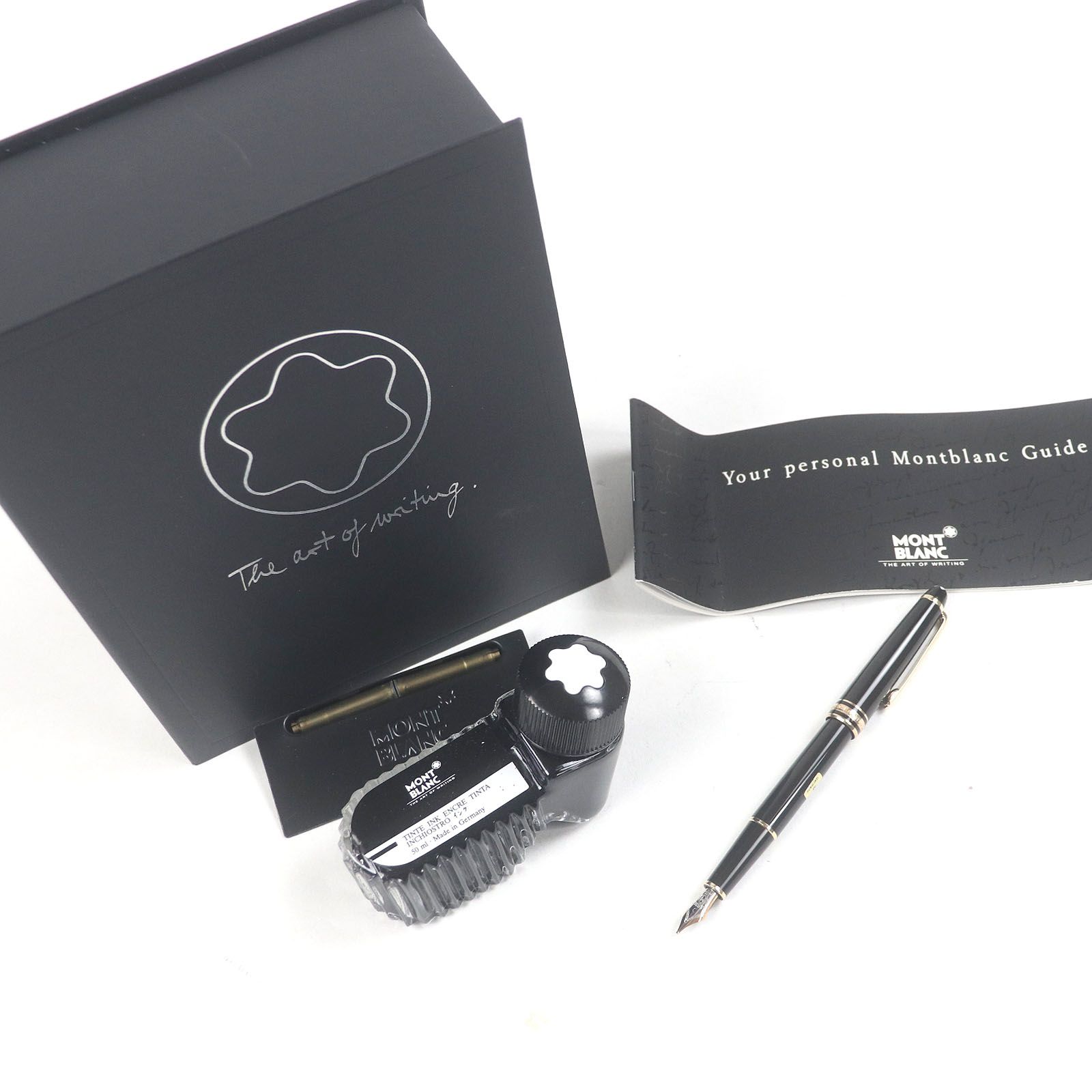 ♥品□MONTBLANC モンブラン マイスターシュテュック クラシック ペン先14K Mニブ キャップ式 万年筆 ブラック ゴールド き ドイツ製 メンズ