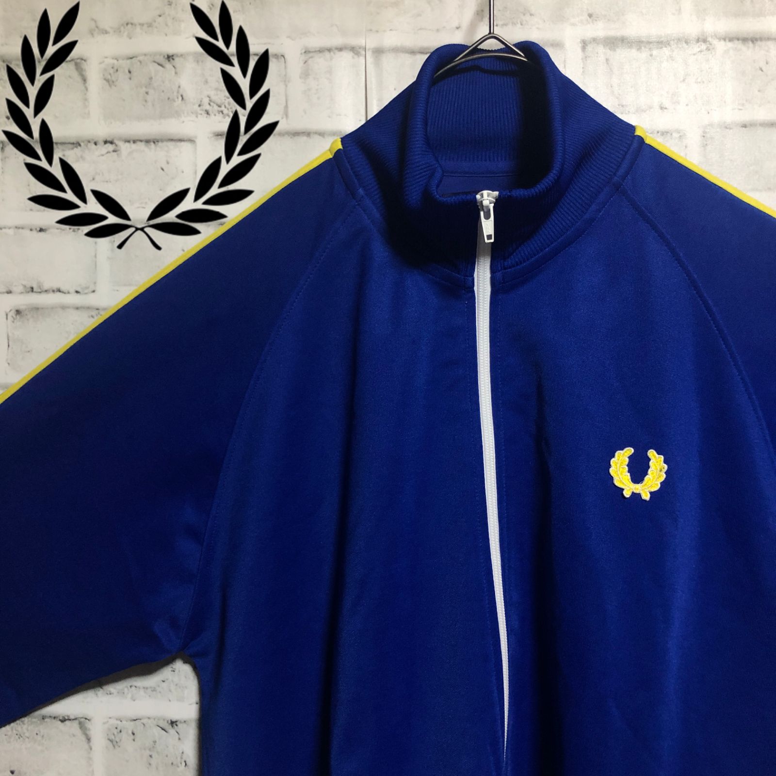 Fred Perry トラックジャケット 刺繍月桂樹 ビンテージ ブルー-