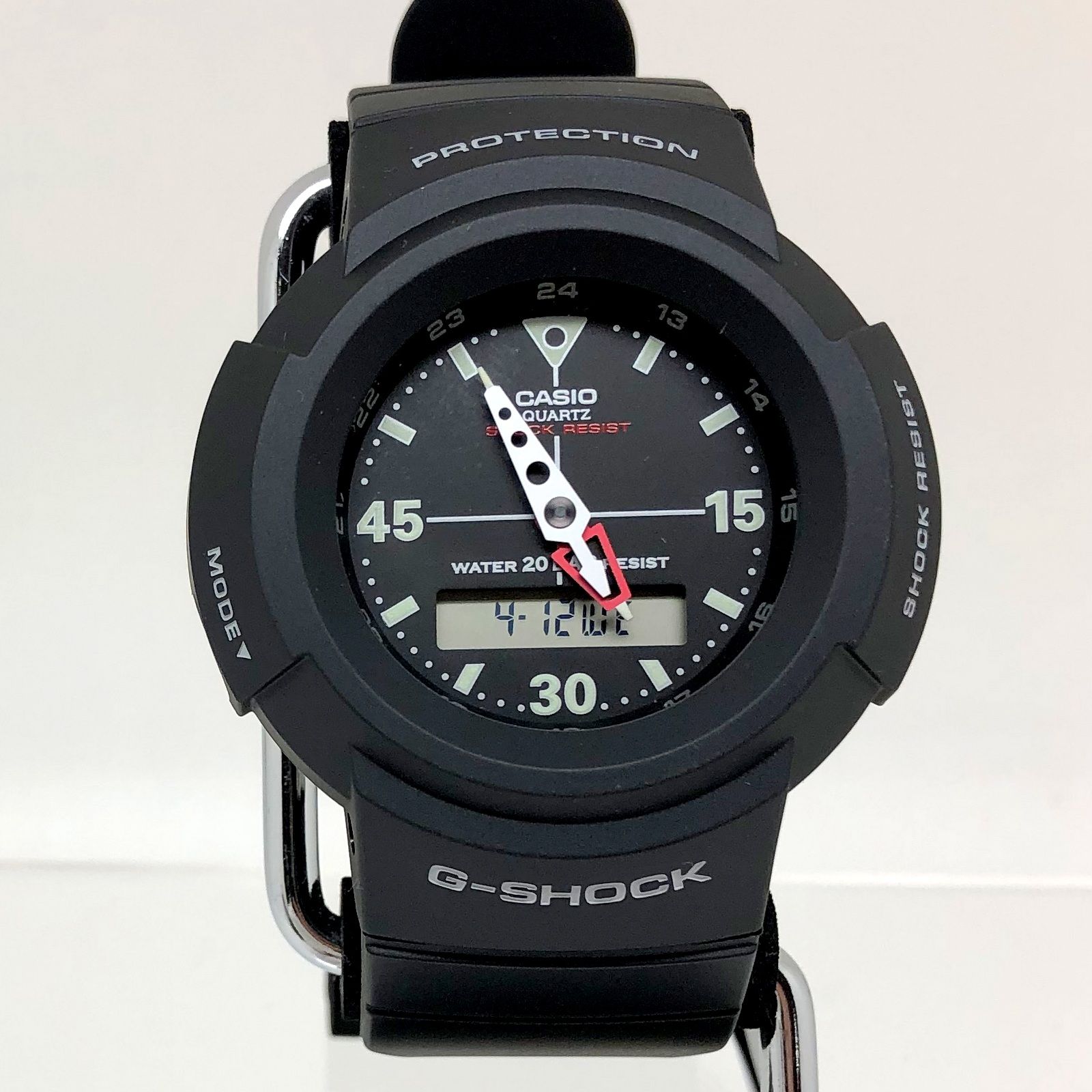 あすつく 新品 G-SHOCK AW-500E-1EJF 復刻 タグIDシール付 完品 | www